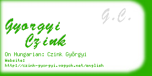 gyorgyi czink business card